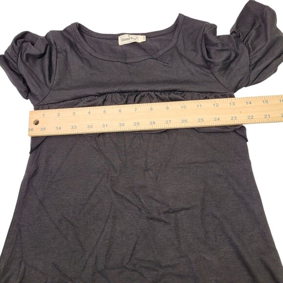 BesserBay Girl Casual Crew Neck Ruffle Short Sleeve A Line Cotton Black Dress XS - Picture 7 of 8